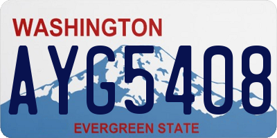 WA license plate AYG5408
