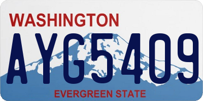WA license plate AYG5409
