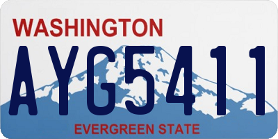 WA license plate AYG5411