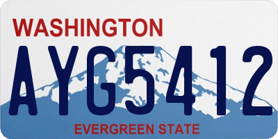 WA license plate AYG5412