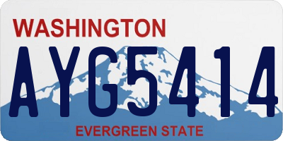 WA license plate AYG5414