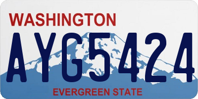 WA license plate AYG5424