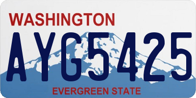 WA license plate AYG5425