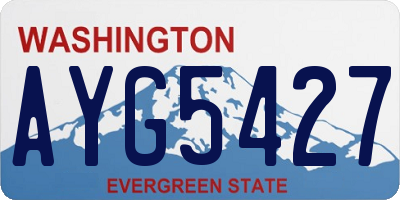 WA license plate AYG5427