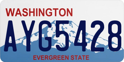 WA license plate AYG5428