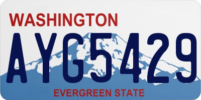 WA license plate AYG5429