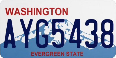 WA license plate AYG5438
