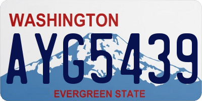 WA license plate AYG5439