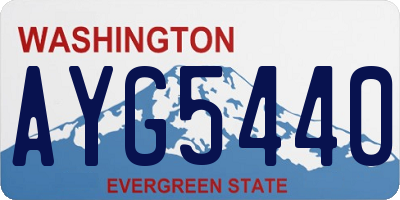 WA license plate AYG5440