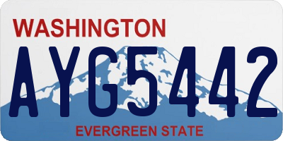 WA license plate AYG5442
