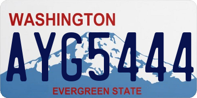 WA license plate AYG5444