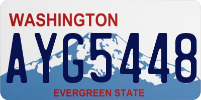 WA license plate AYG5448
