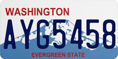 WA license plate AYG5458