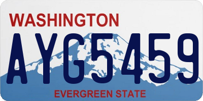 WA license plate AYG5459
