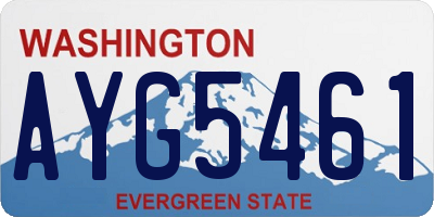 WA license plate AYG5461