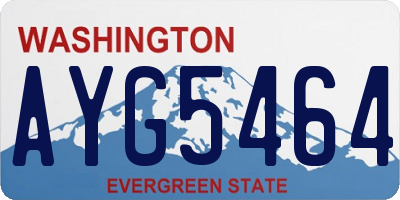 WA license plate AYG5464