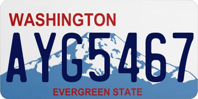 WA license plate AYG5467