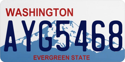 WA license plate AYG5468