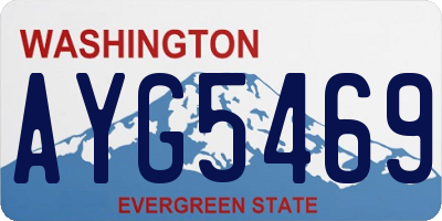 WA license plate AYG5469