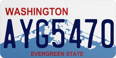 WA license plate AYG5470