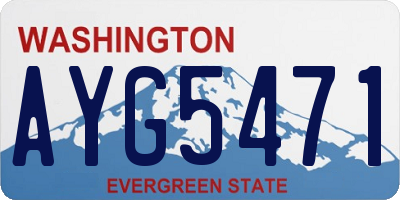 WA license plate AYG5471