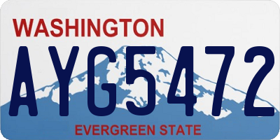 WA license plate AYG5472