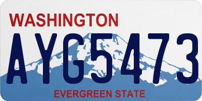 WA license plate AYG5473