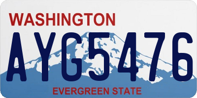 WA license plate AYG5476