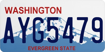 WA license plate AYG5479