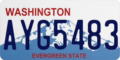 WA license plate AYG5483