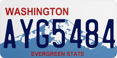 WA license plate AYG5484