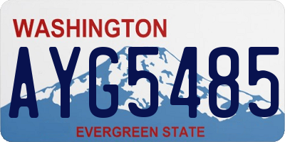 WA license plate AYG5485