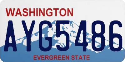 WA license plate AYG5486
