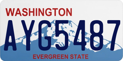 WA license plate AYG5487