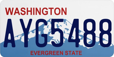 WA license plate AYG5488