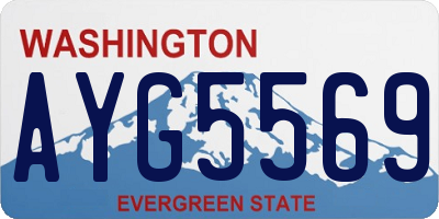 WA license plate AYG5569