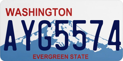 WA license plate AYG5574