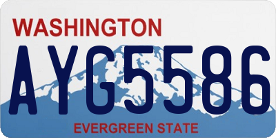WA license plate AYG5586