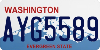 WA license plate AYG5589