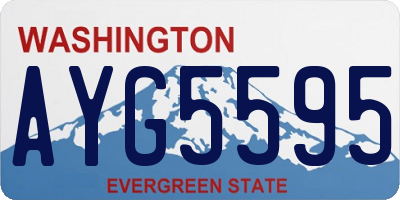 WA license plate AYG5595