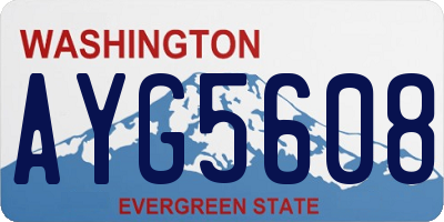 WA license plate AYG5608