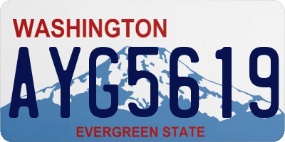 WA license plate AYG5619
