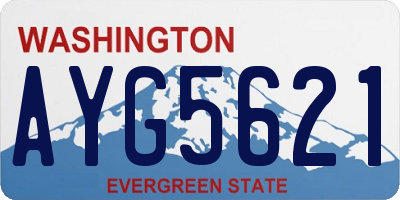 WA license plate AYG5621