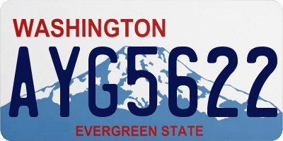 WA license plate AYG5622