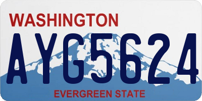 WA license plate AYG5624