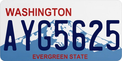 WA license plate AYG5625