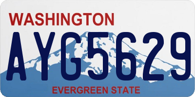 WA license plate AYG5629
