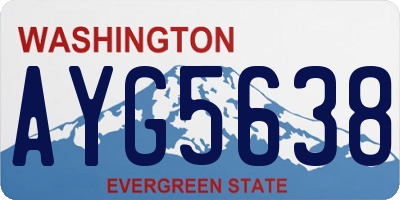 WA license plate AYG5638