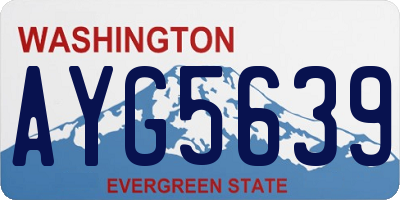 WA license plate AYG5639