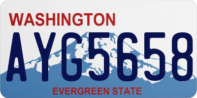 WA license plate AYG5658